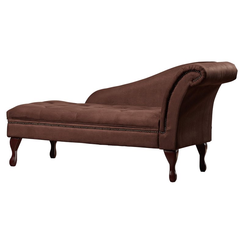 Catalano Tufted Right Arm Recessed Chaise Lounge with Storage