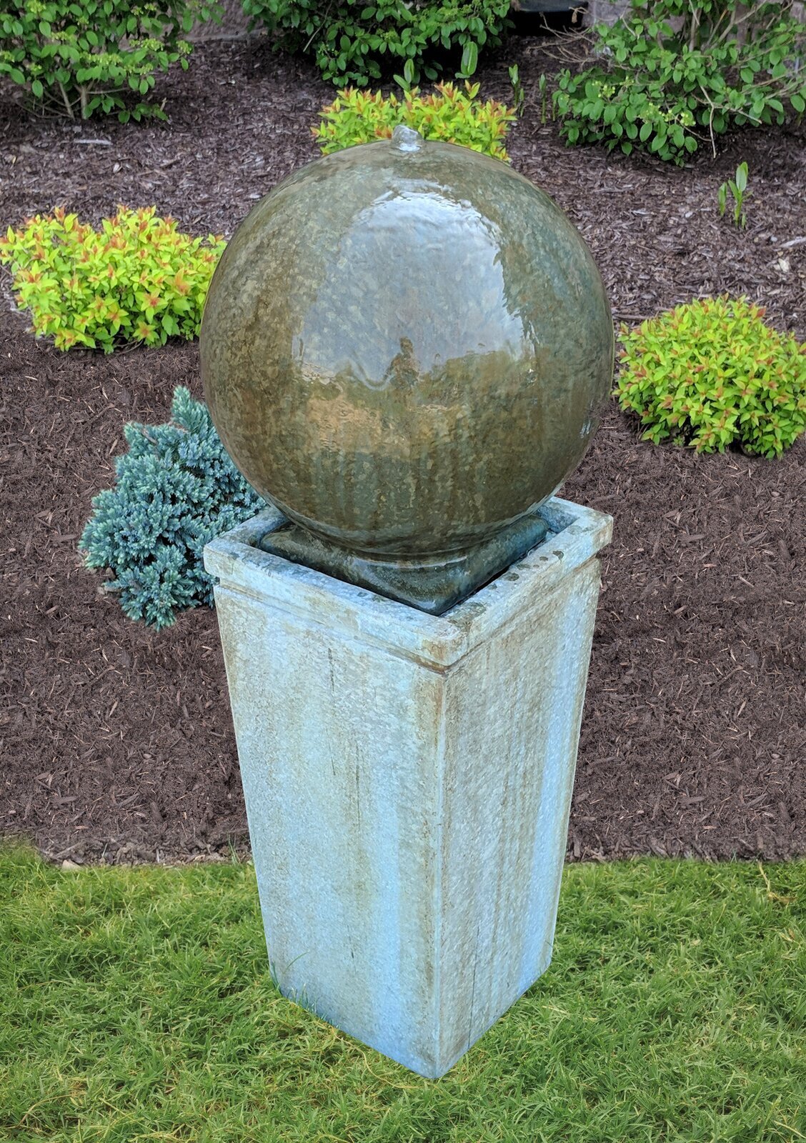 Cement Sphere Water Fountain
