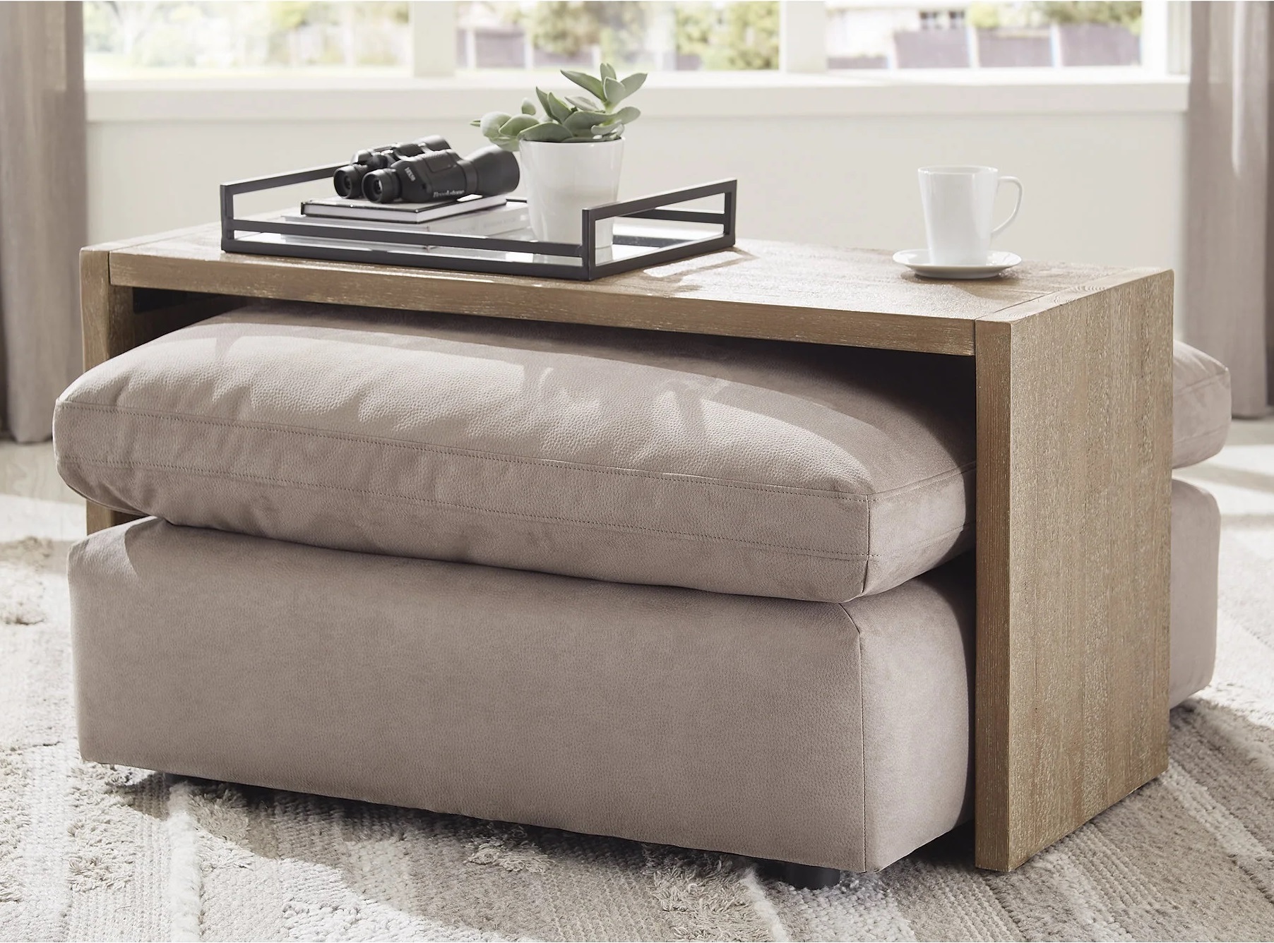Center Coffee Table With Ottoman Seating