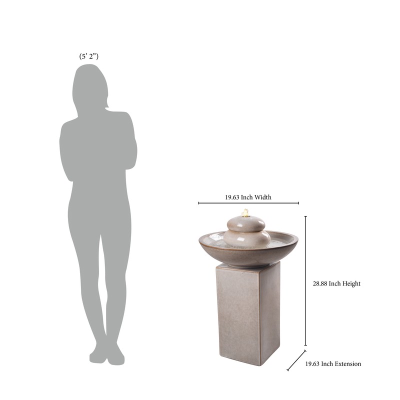 Ceramic Fountain with Light