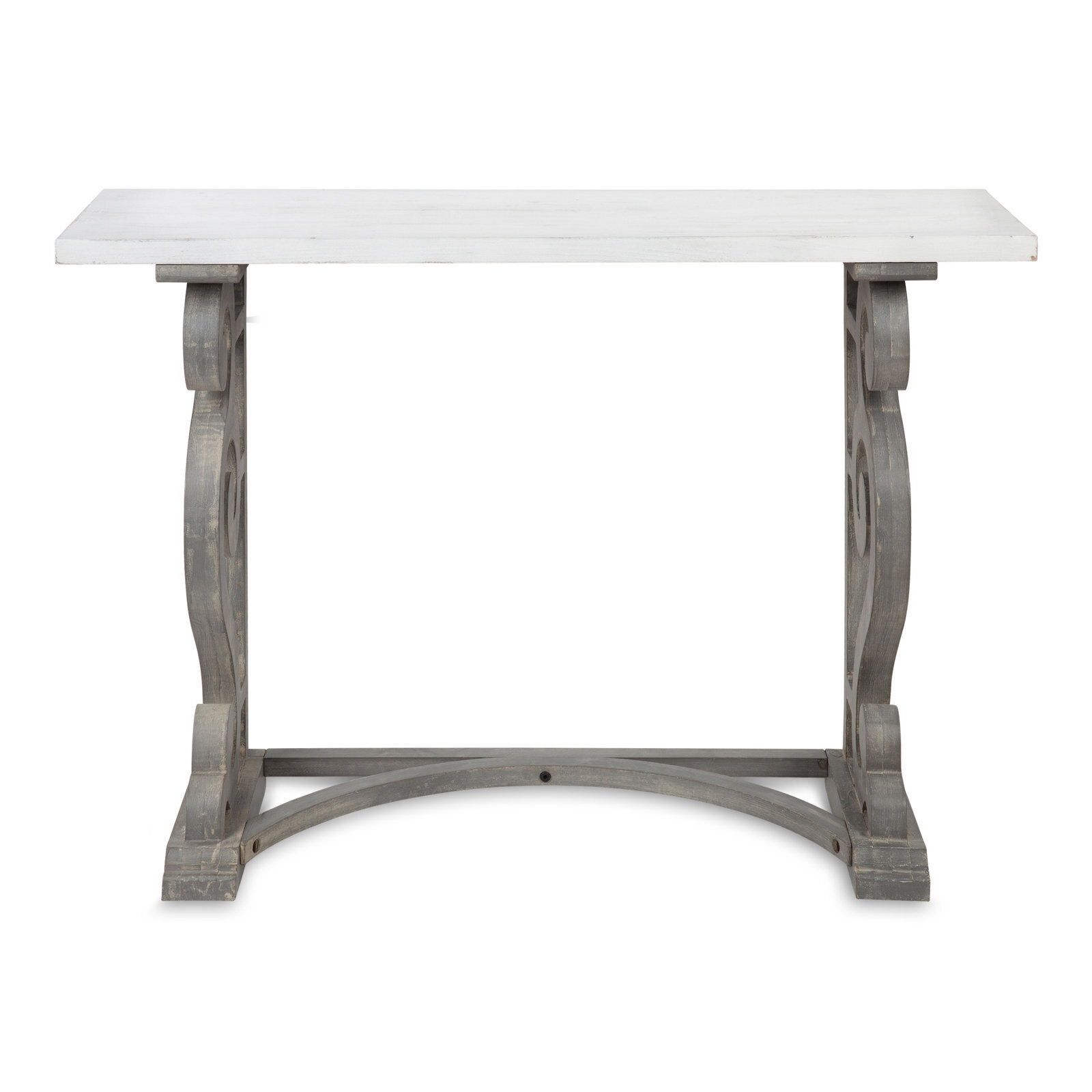 Charming Solid Wood Two Tone Console