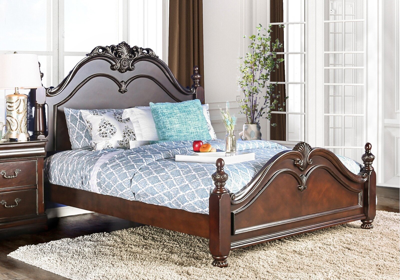 Cherry oak four poster bed