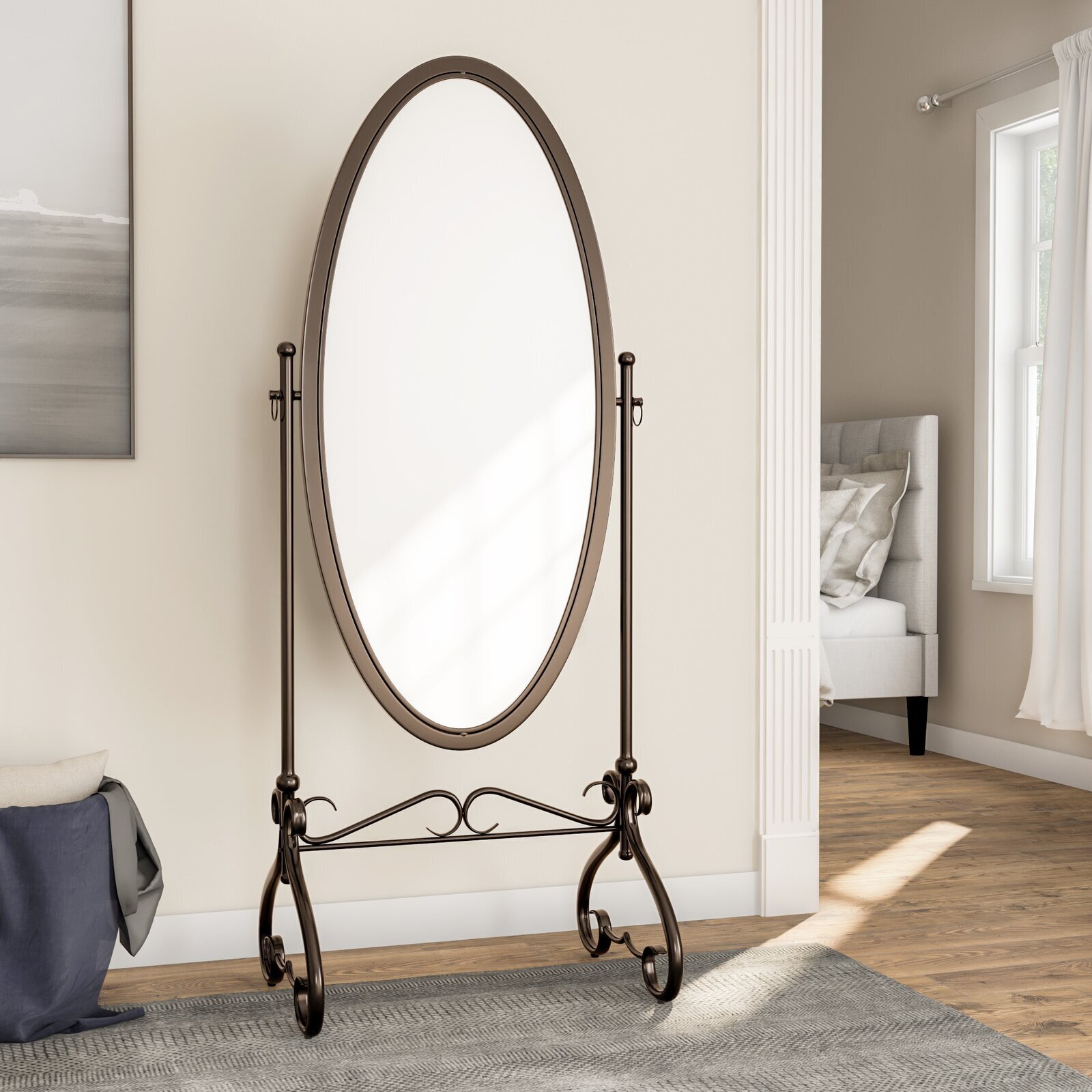 Cheval style Antique Full length Mirror
