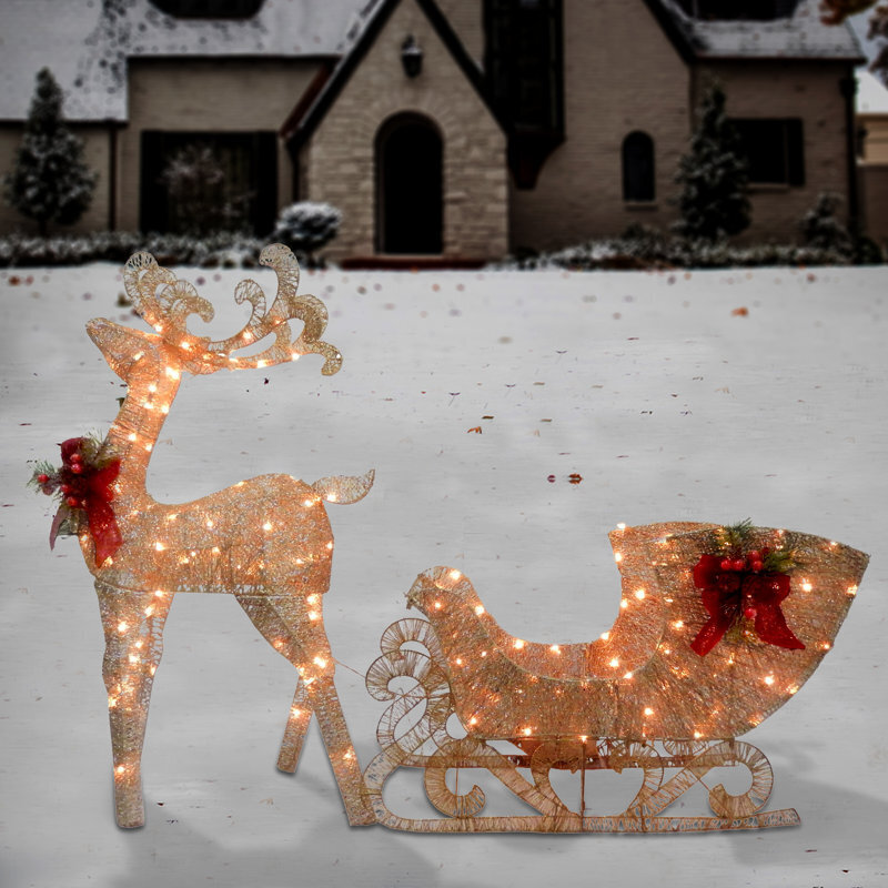 Chic Sleigh with Reindeer