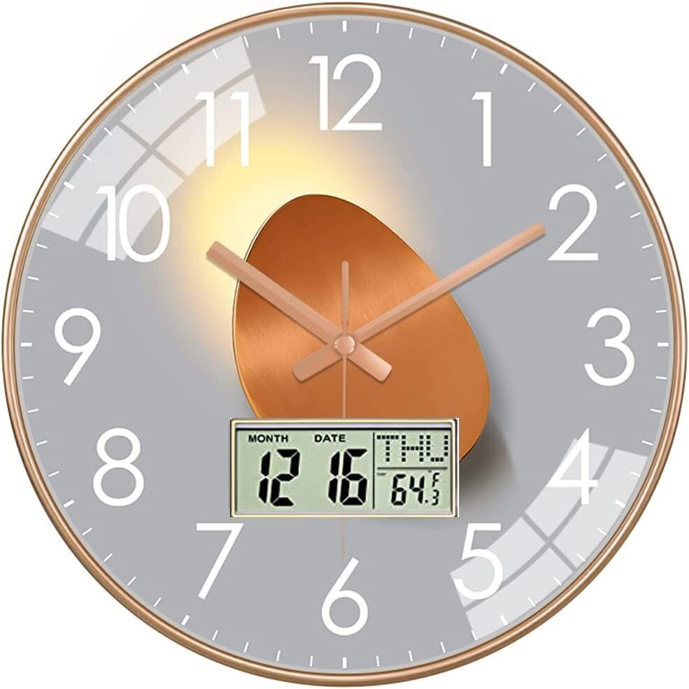 Chic Wall Clock With Day and Date