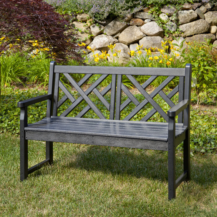 two seater plastic garden bench