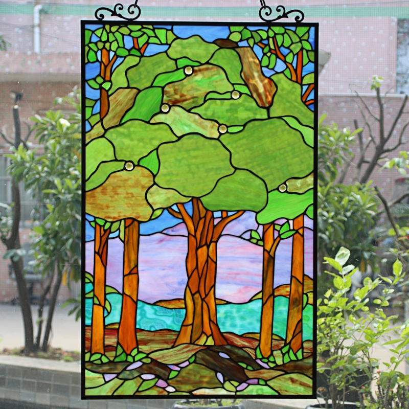 Chloe Lighting Summer Tiffany Window Panel | Foter