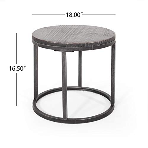 Christopher Knight Home Roberta Coffee Table Set, Gray, Pewter