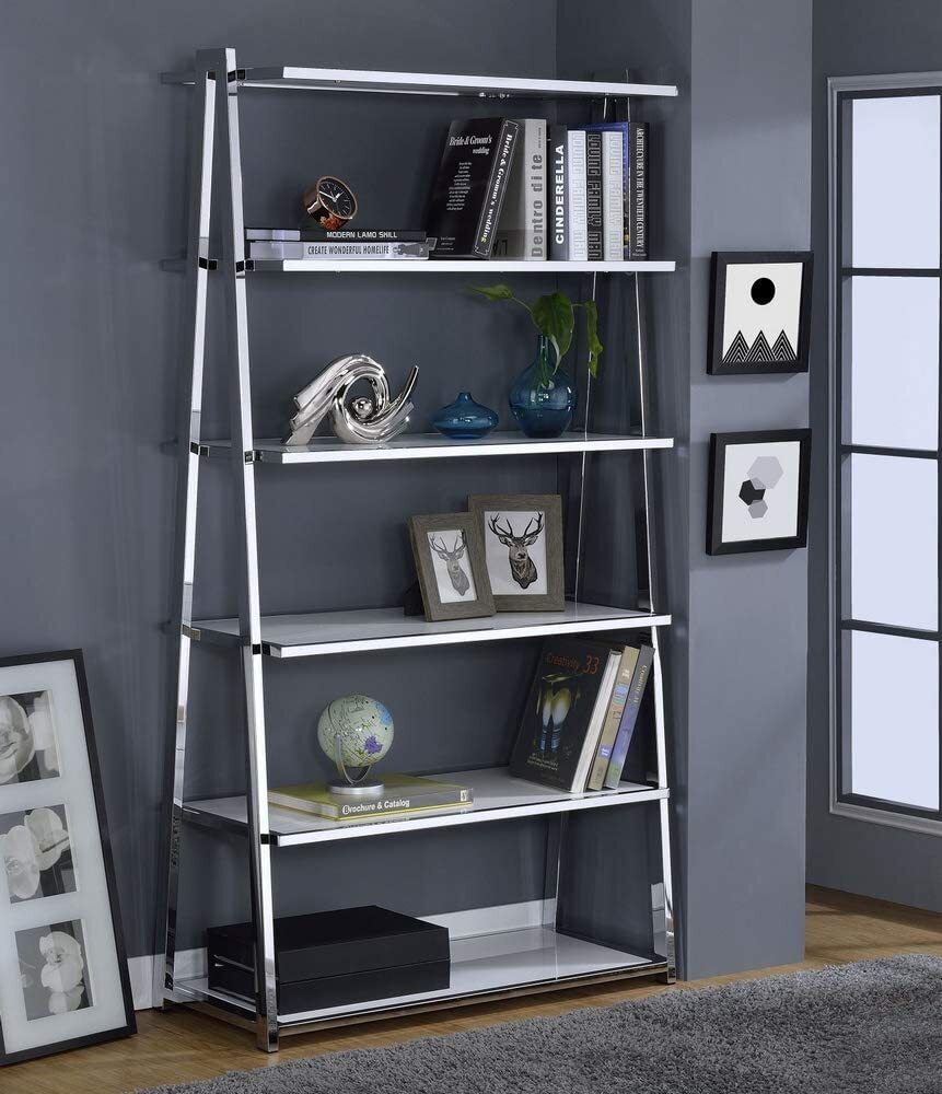 Chrome Ladder Bookshelf