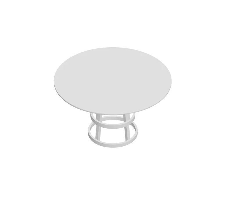 Classic round table with glass top