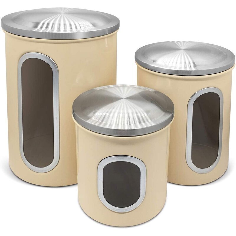 Classic Set of Yellow Kitchen Canisters