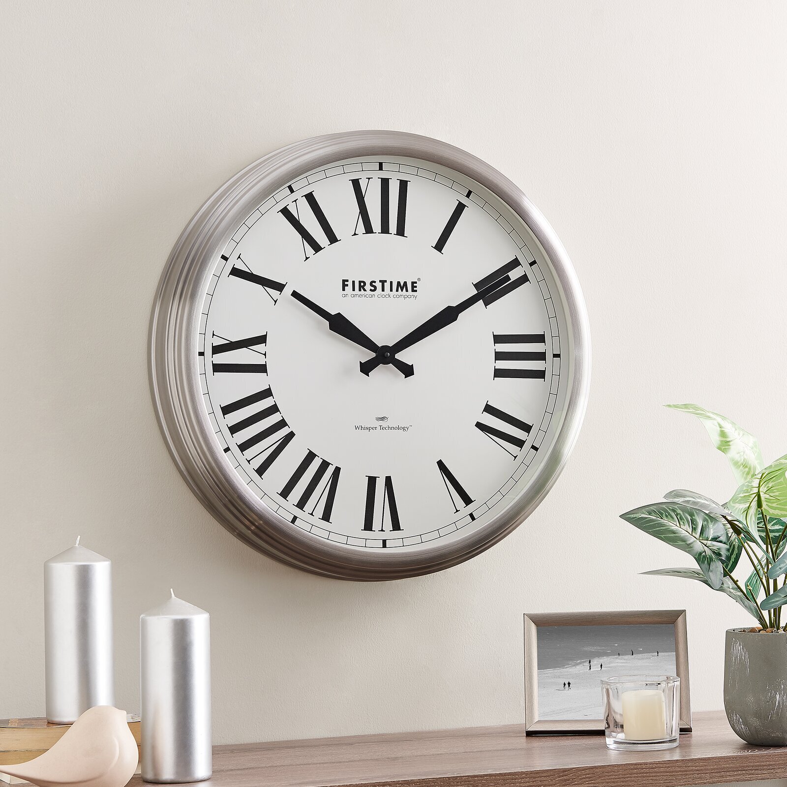 Classic Style Stainless Steel Wall Clock