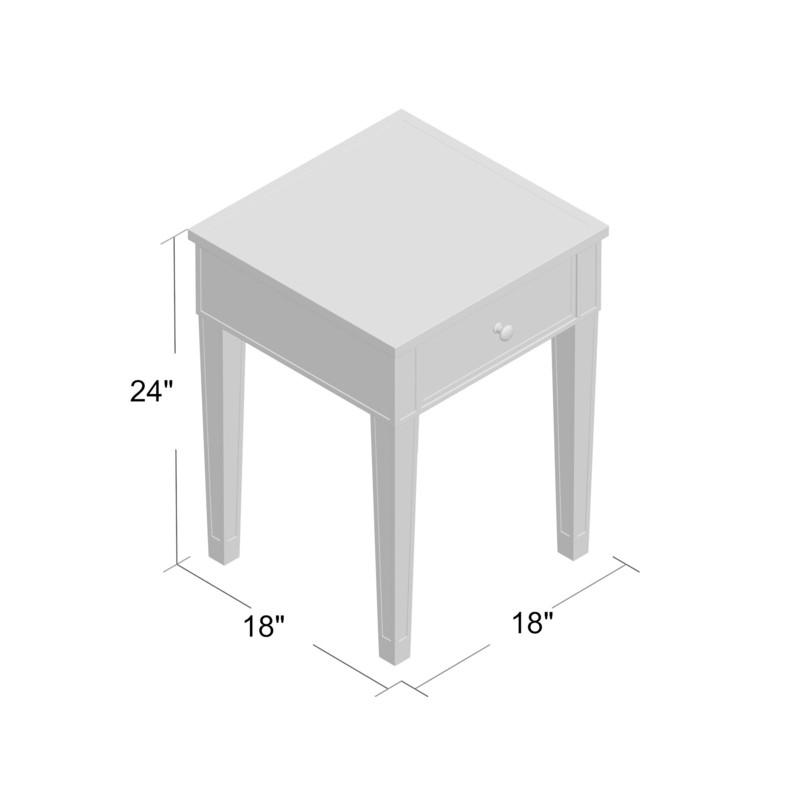 Claybrooks 24'' Tall End Table with Storage
