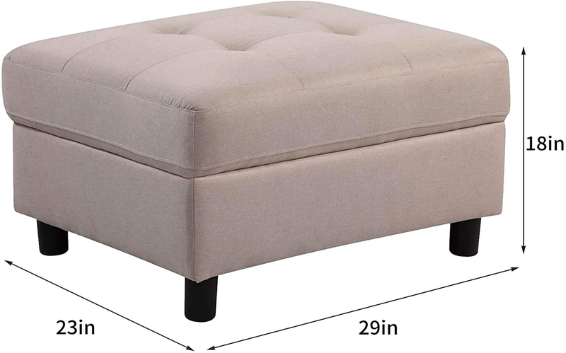 Clayson 80" Wide Symmetrical Modular Corner Sectional with Ottoman Reversible
