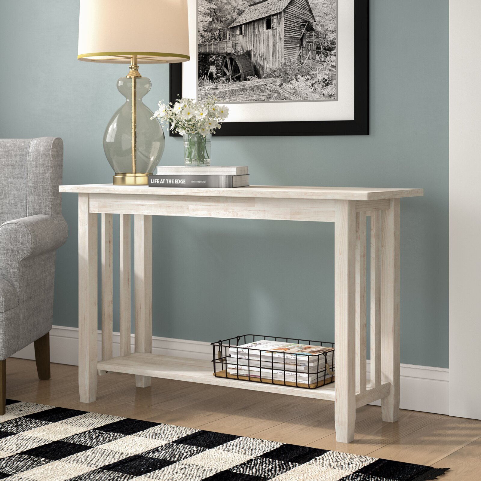 Clean Lines Wood Console Table
