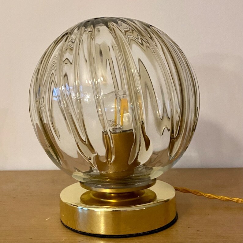 Clear vintage globe lamp