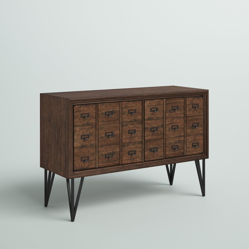 Clive 29.5'' Tall Iron 2 - Door Apothecary Accent Cabinet