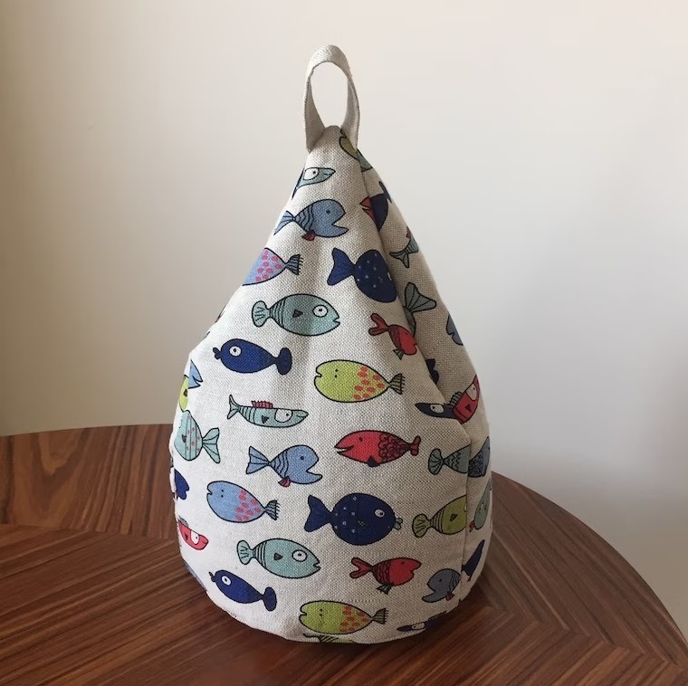 Colorful Fish Themed Fabric Weighted Stopper