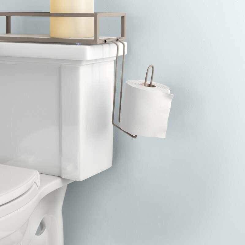 Combined Toilet Tank Shelf and Toilet Paper Holder