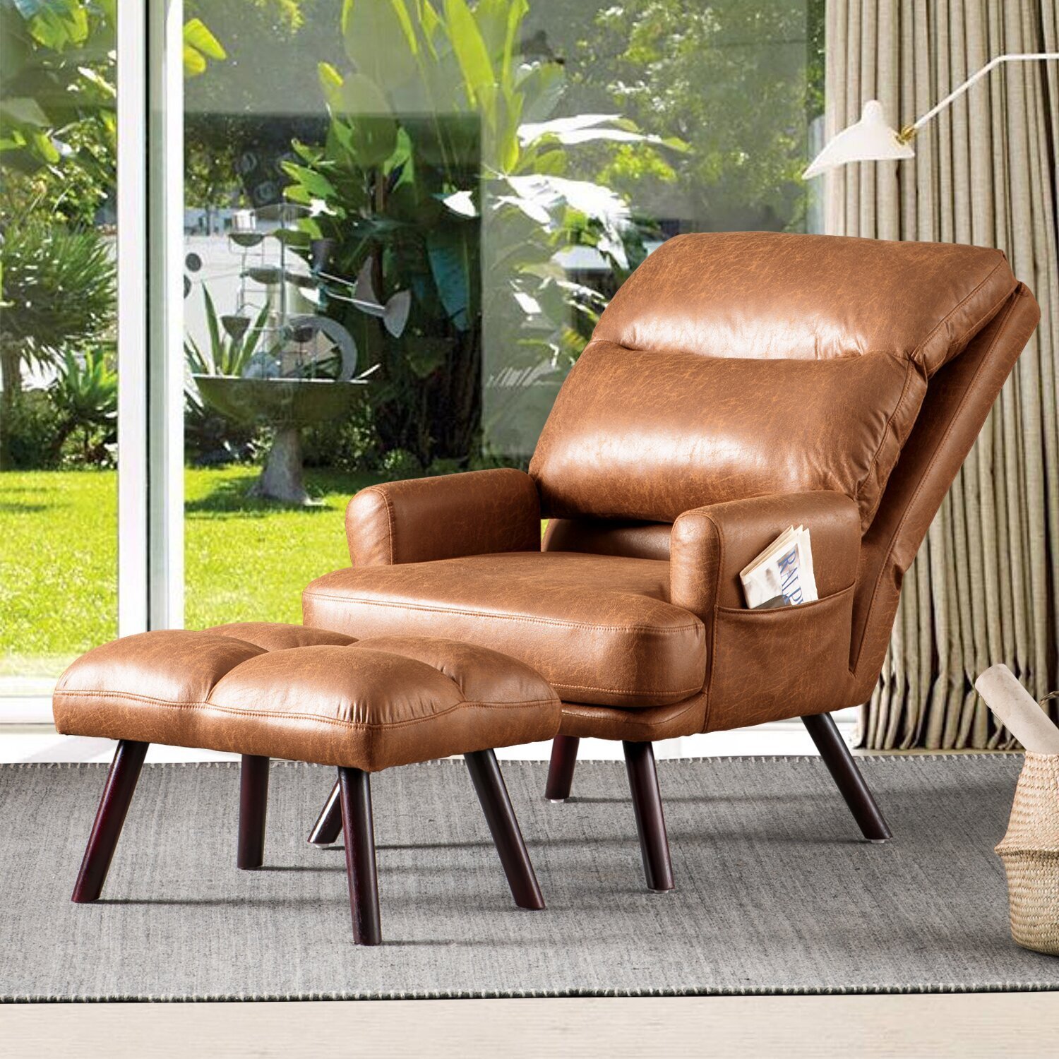 Comfortable Recliner With Ottoman