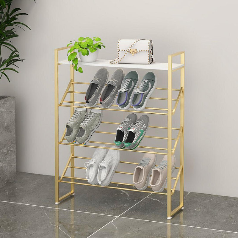 Compact and narrow shoe rack for entryway