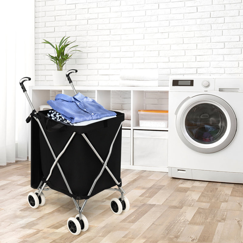 Compact Canvas Bag Cart with Wheels
