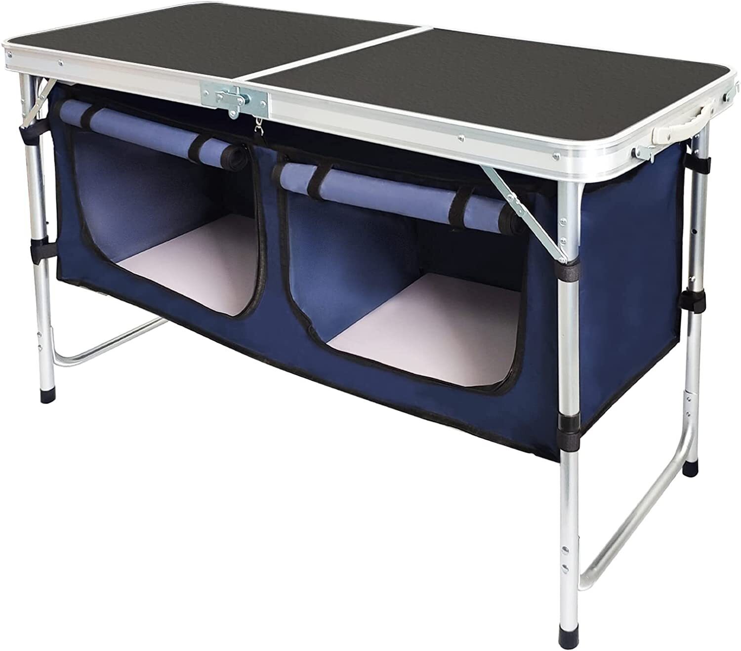 Compact Foldable Table with Canvas Under Storage