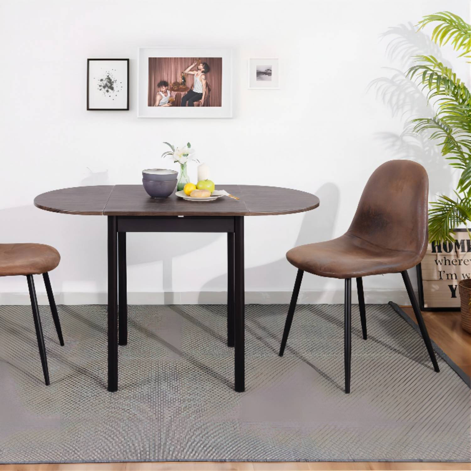 Compact Oval Table With Leaf