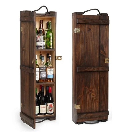 Compact Wall Mounted Liquor Cabinet