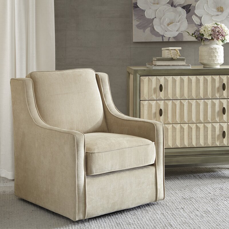 Contemporary Classic Wingback Swivel Chair