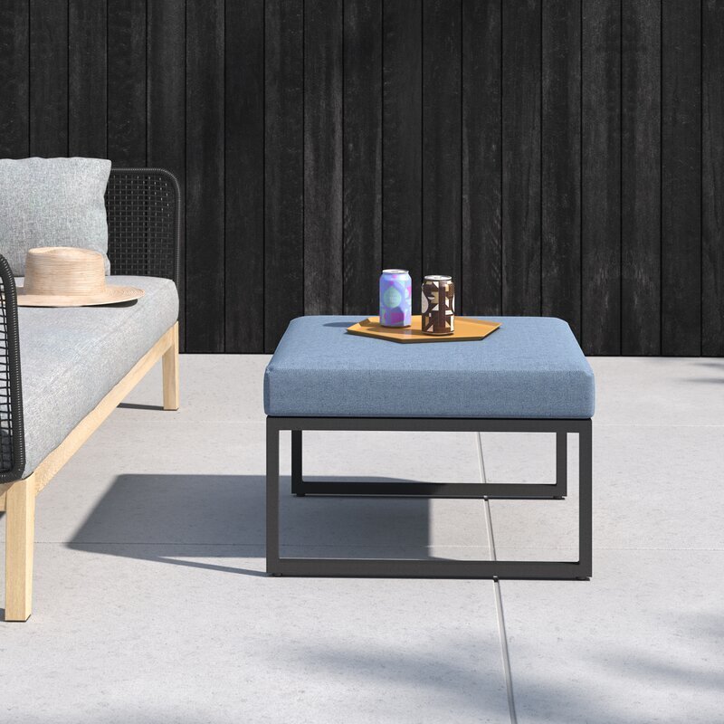 Contemporary outdoor footstool