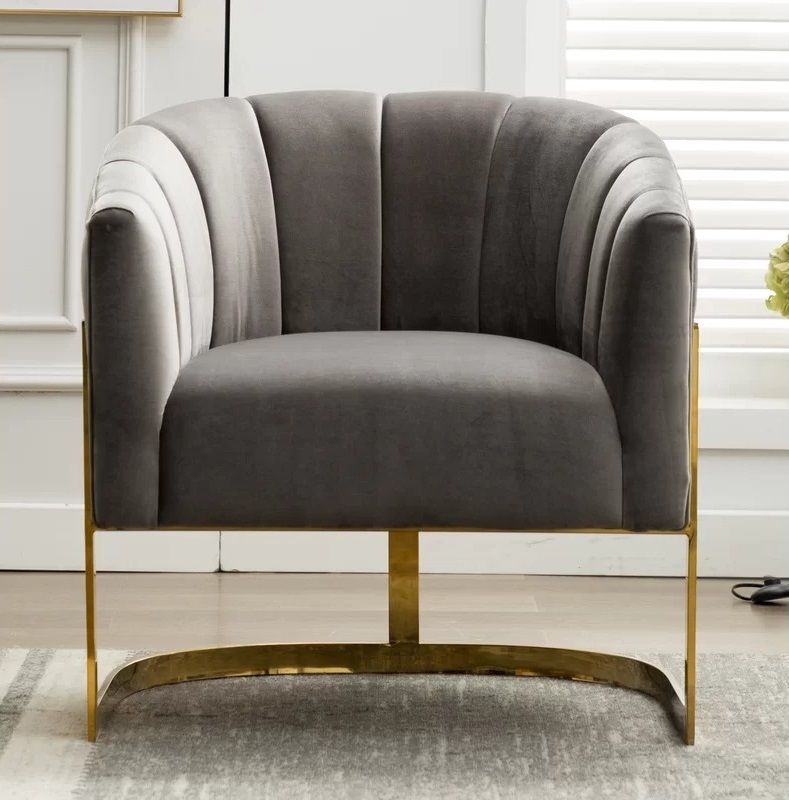 Contemporary style barrel chair 