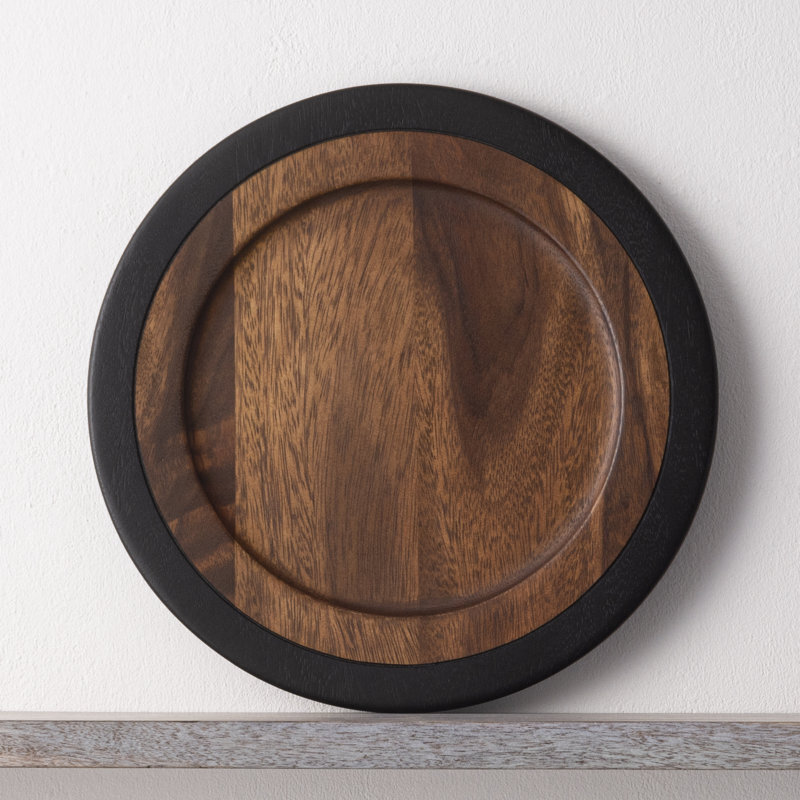 Contrasting Wood Charger Plate