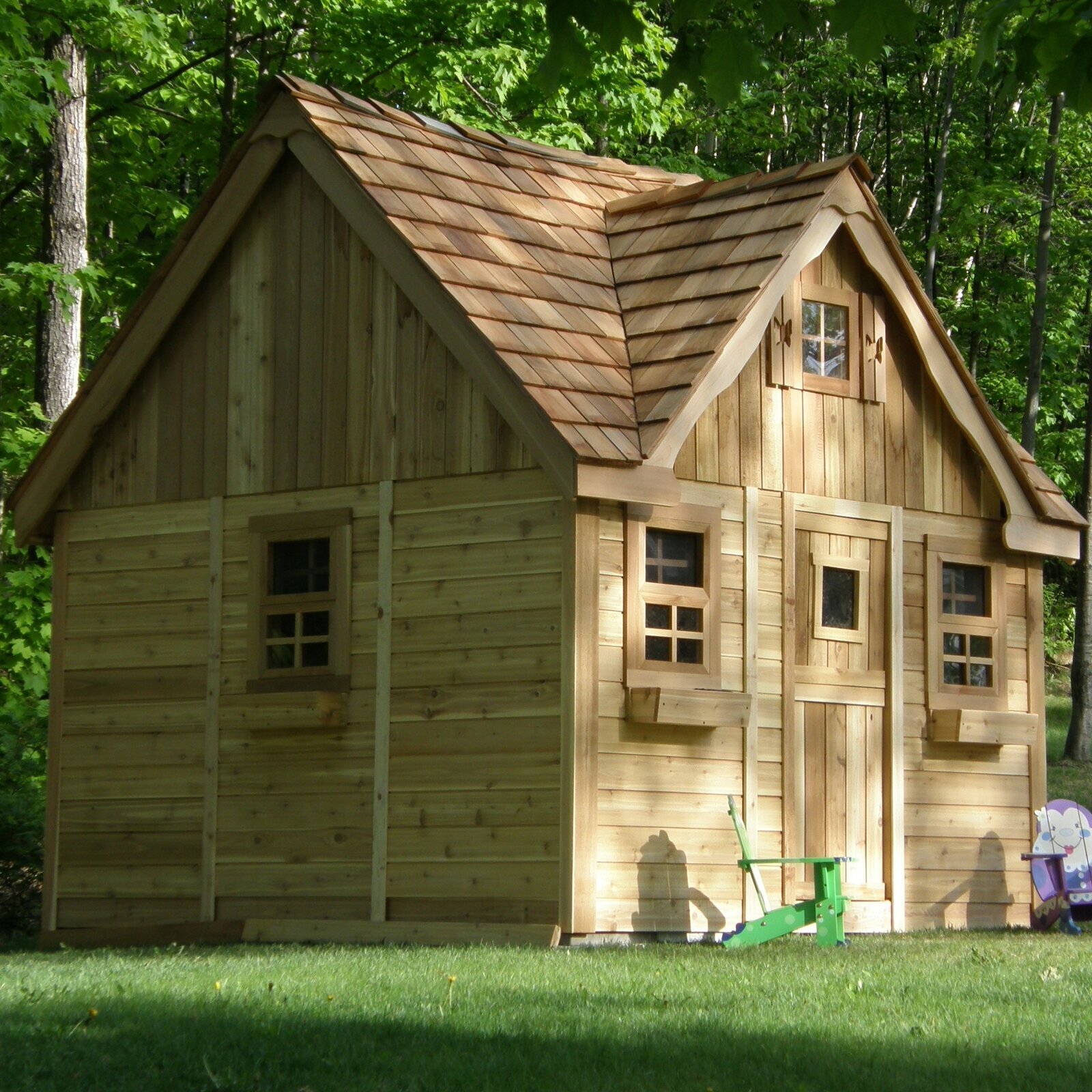 Cottage Playhouse With Skylight for Older Kids
