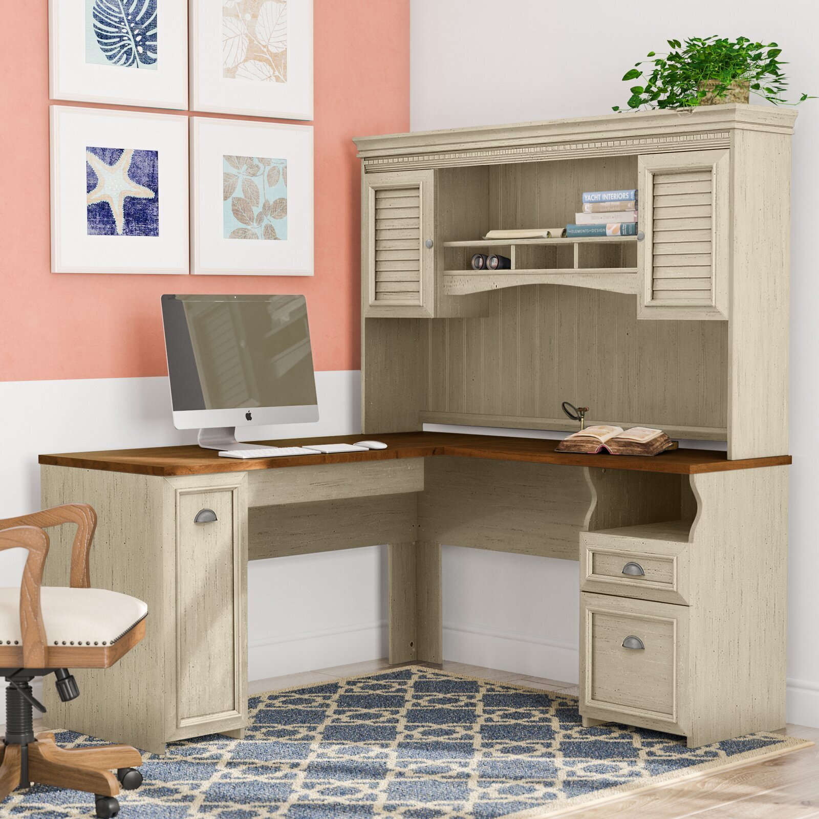 Cottage style Hutch with Desk