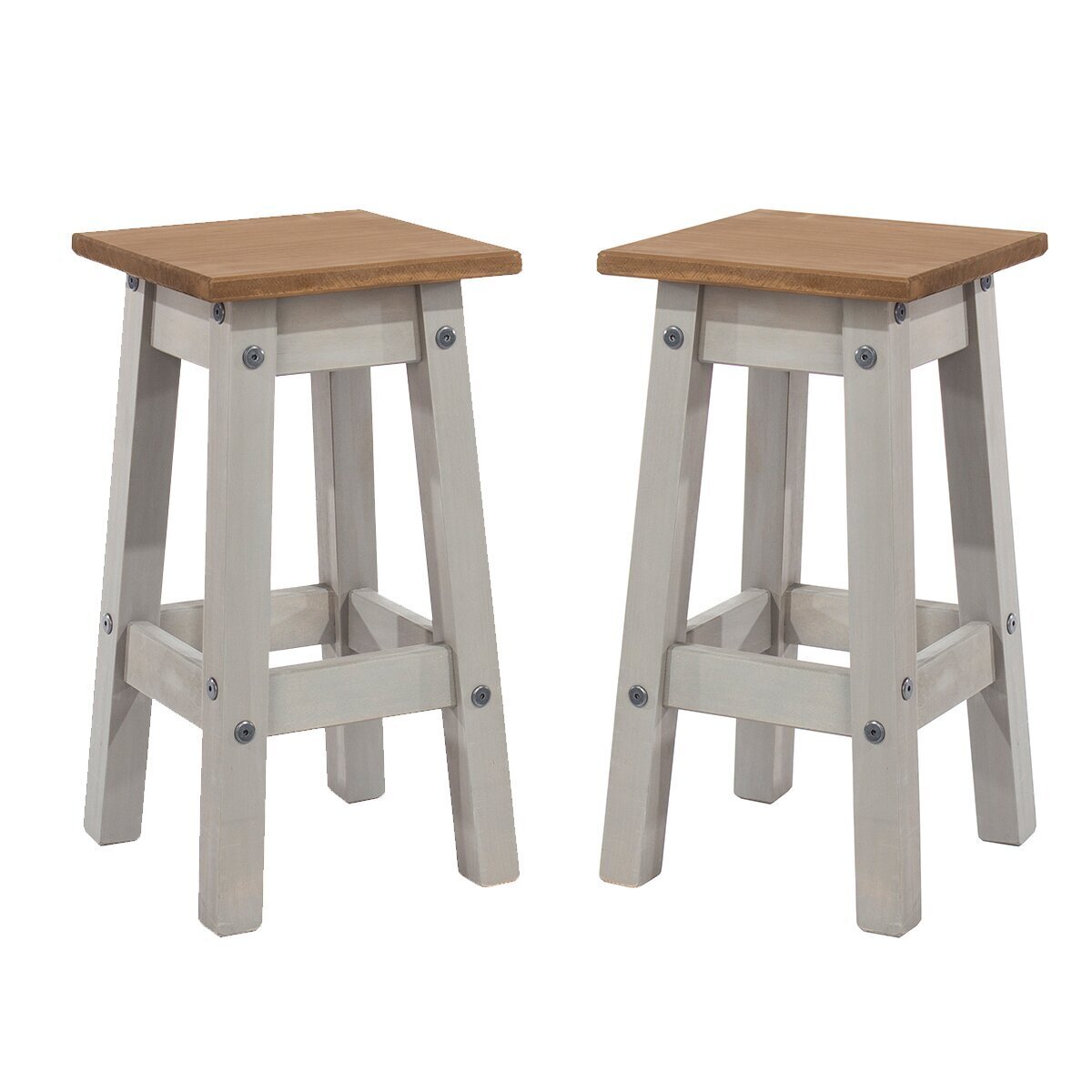 Cottage Style Stackable Wood Stools