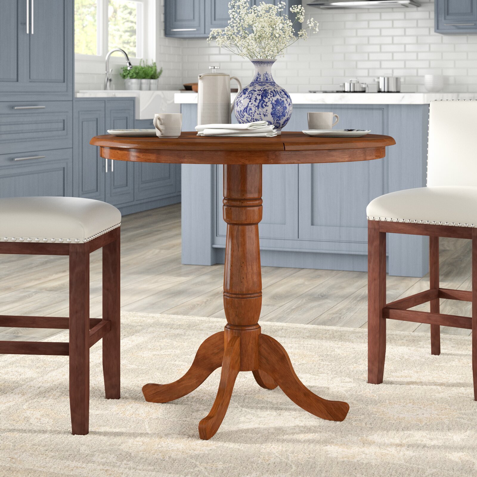 Counter Height Round Table With Extension Leaf