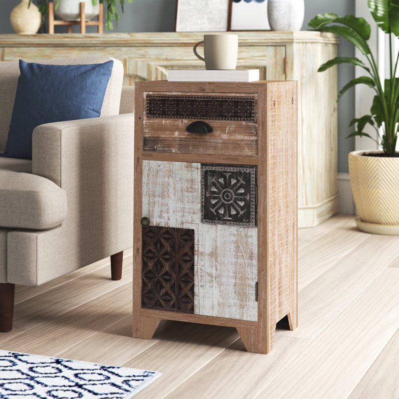 Country Charm Distressed Side Table