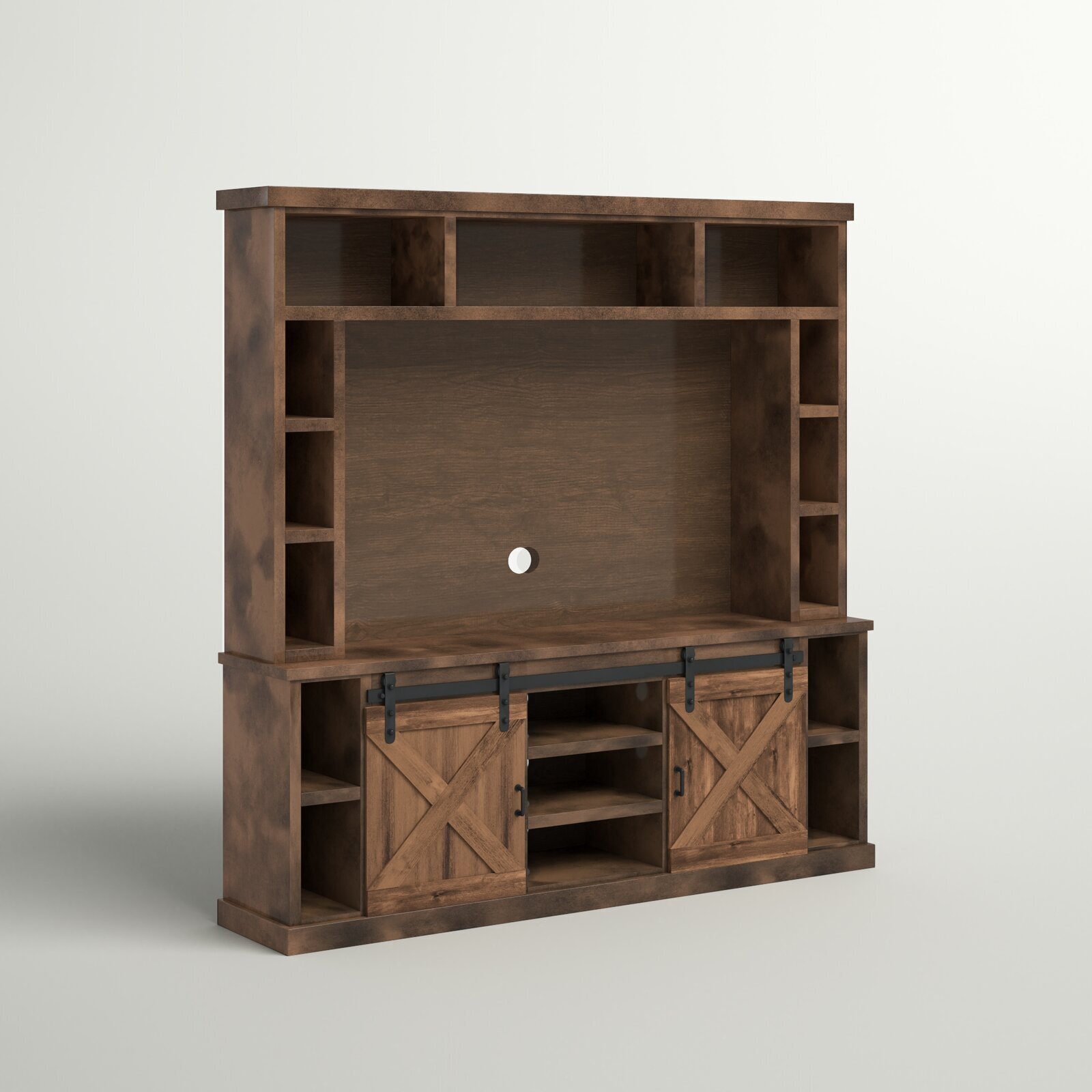 Country Style Alder Wood Entertainment Center