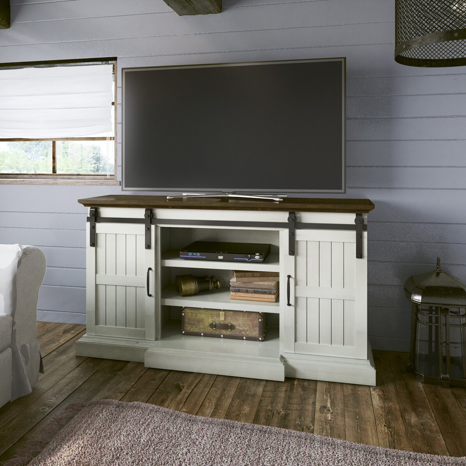 Country Style Oak Entertainment Center
