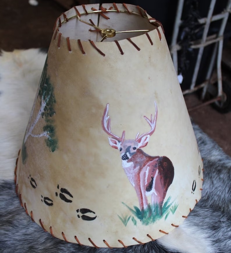 Country Style Rawhide Lamp Shade