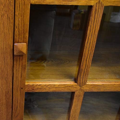 Crafters and Weavers Arts & Crafts Mission Solid Oak Display Bookcase
