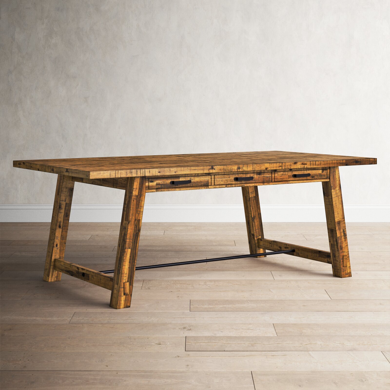 Craftsman dining table with storage