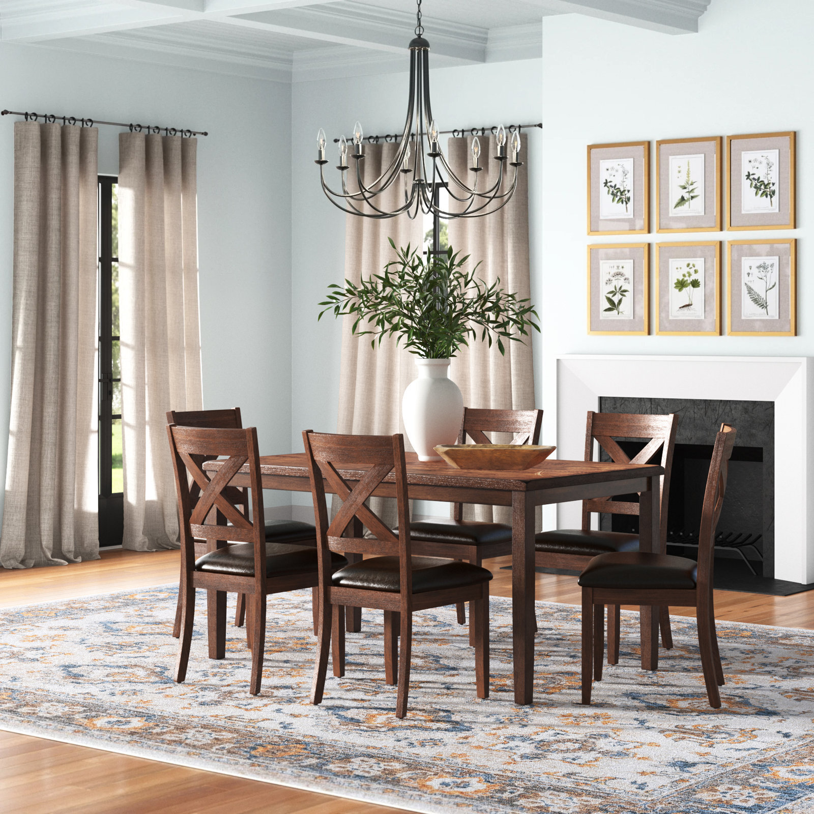 Craftsman style dining table and chairs