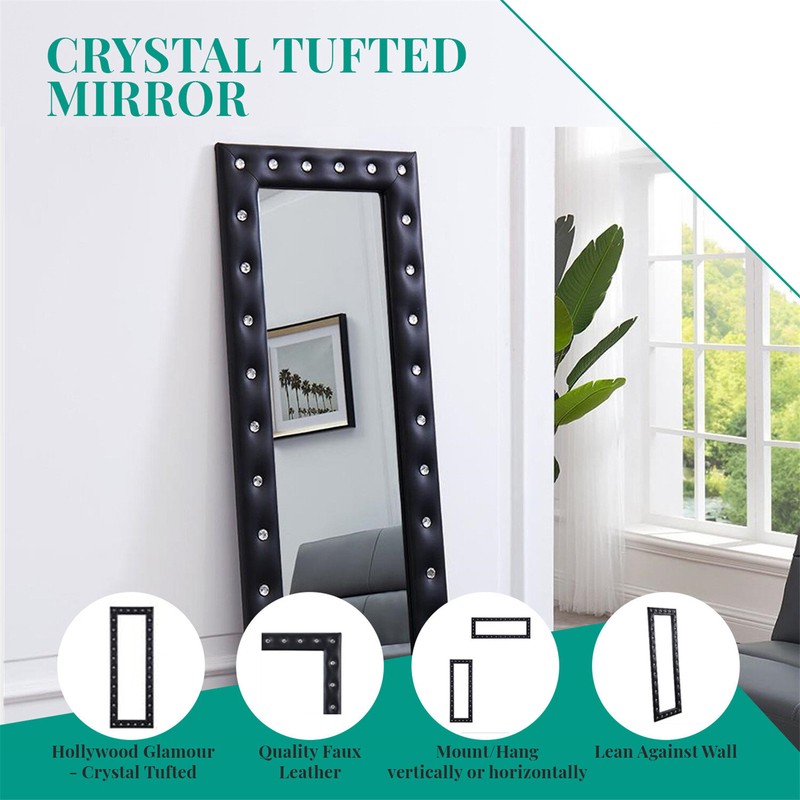 Crystal Tufted Full Length Mirror