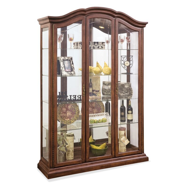 Curved Header China Cabinet