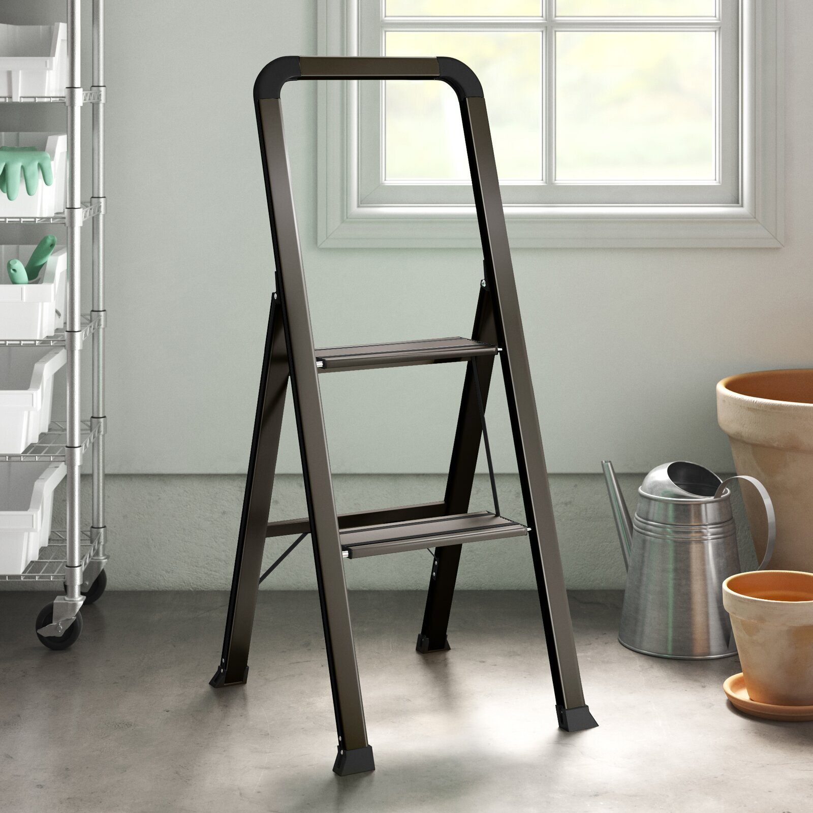 Curved Retro Kitchen Step Stool