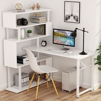 Corner Desk With Shelves - Foter