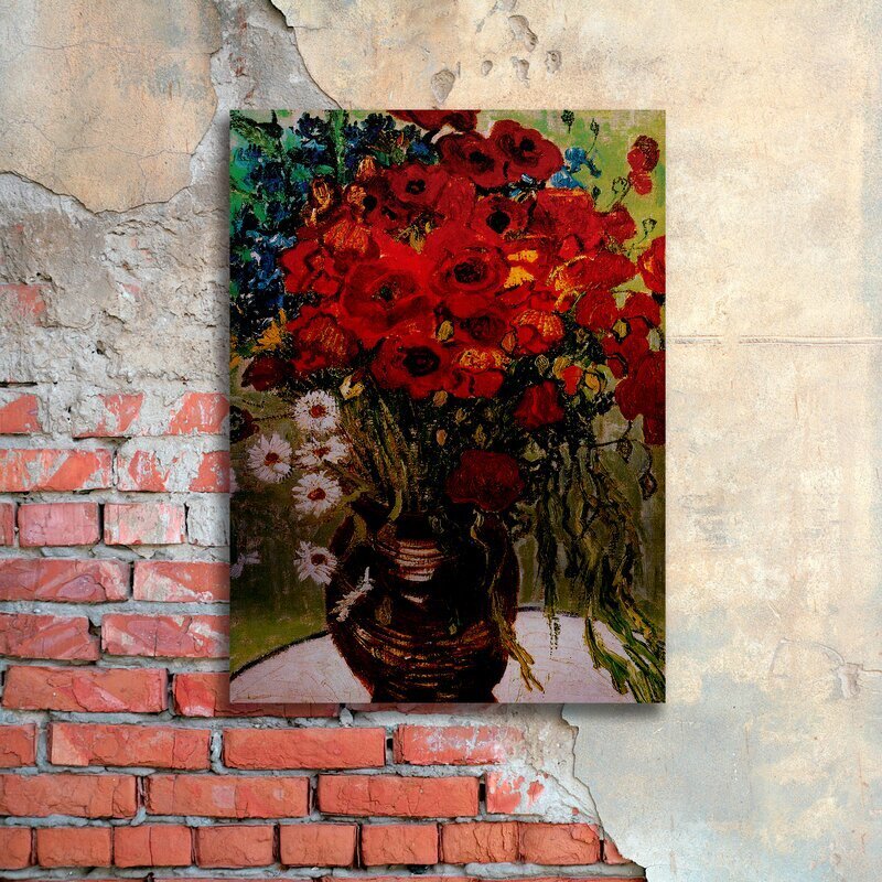Daisies and Poppies Metal Flower Wall Art