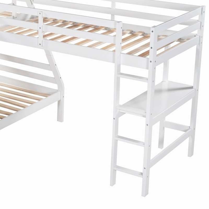 Danon Twin Over Full L-Shaped Bunk Beds with Built-in-Desk by Harriet Bee
